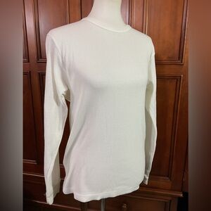 P & S Women’s Thermal Base Layer Solid White Size 2XL Fitted For Layering Euc As